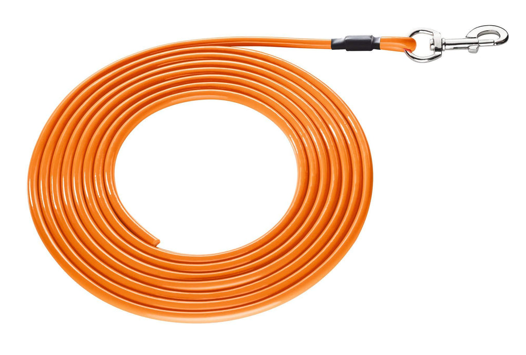 HUNTER Round Tracking Convenience Lead Rope without Hand Strap, 6 x 500 cm, Small, Neon Orange - PawsPlanet Australia