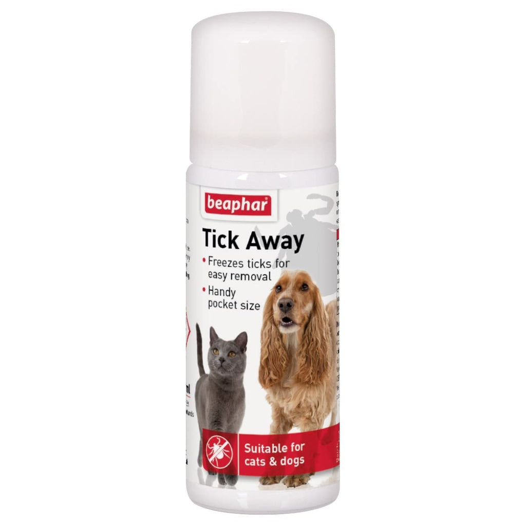 Beaphar Tick Away 50ml Non-Toxic Spray Freezes Ticks For Easy Removal Cat Dog - PawsPlanet Australia