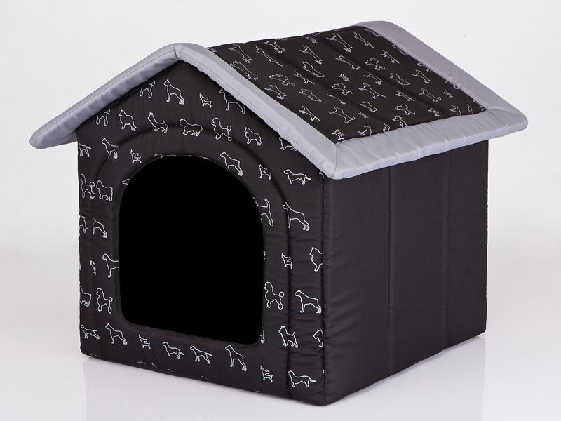 Hobbydog R4 BUDCWP14 Dog House R4 60 x 55 cm Black with Dogs 1.4 kg - PawsPlanet Australia