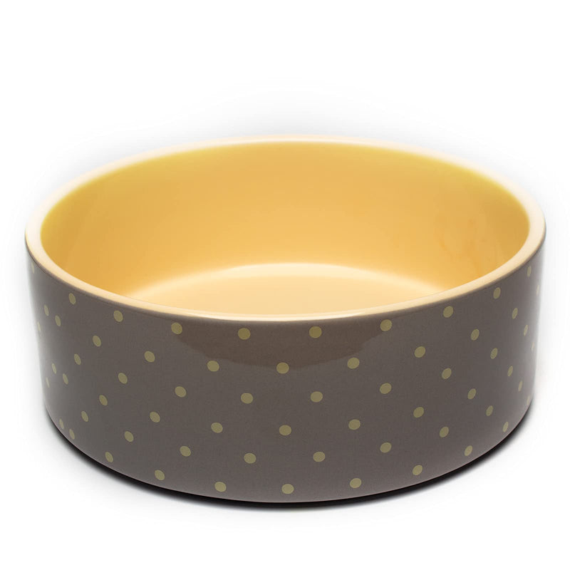 Petface Grey Spots Ceramic Bowl, 13 cm 13cm - PawsPlanet Australia