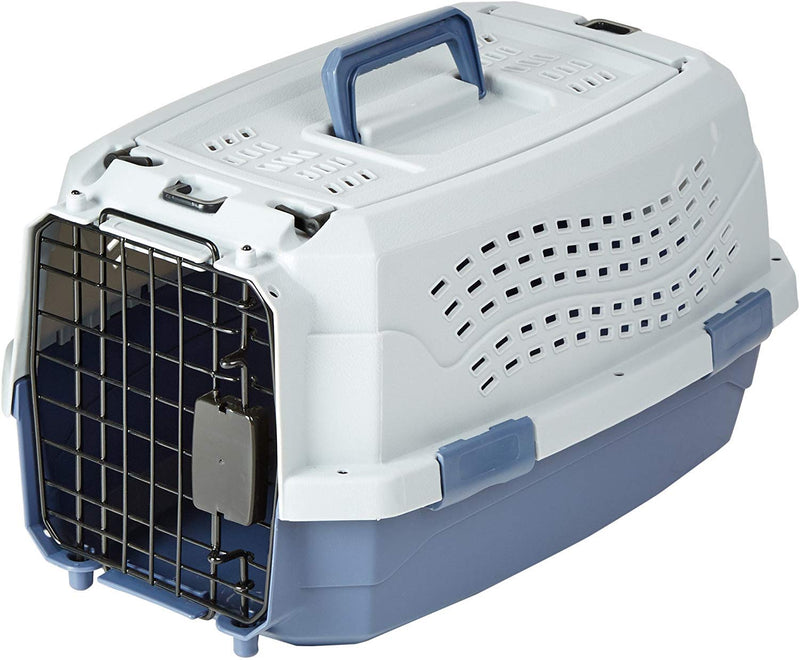 Amazon Basics 19-Inch (48 cm) Two-Door Top-Load Pet Kennel Blue 19-Inches - PawsPlanet Australia