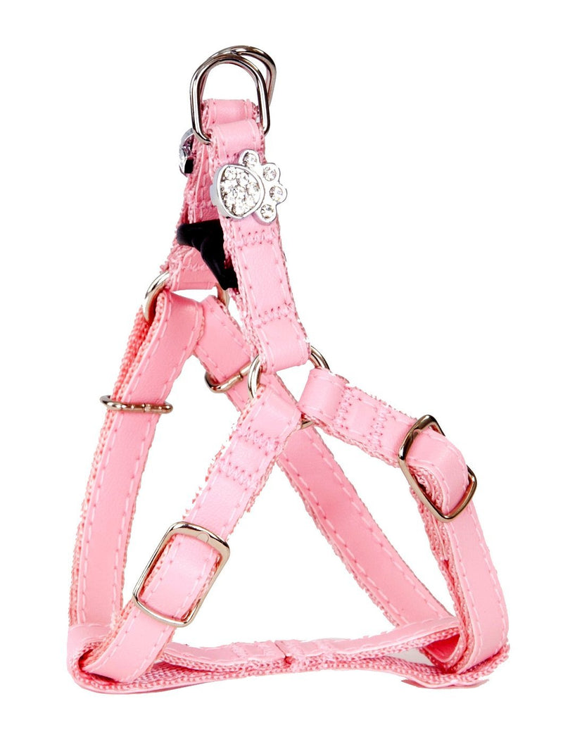Dingo New York Harness for Small Breeds, Decorative Harness for Dog Made of Pink Leather 10832 - PawsPlanet Australia