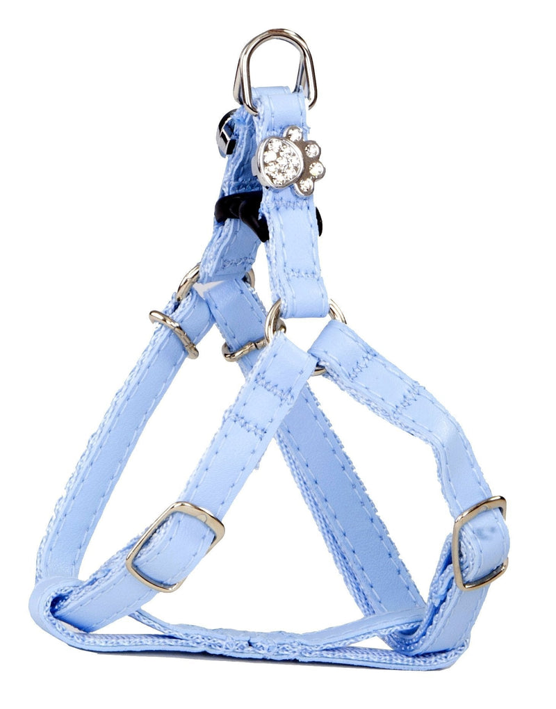 Dingo New York Harness for Small Breeds, Decorative Harness for Dog Made of Blue Leather 10833 - PawsPlanet Australia