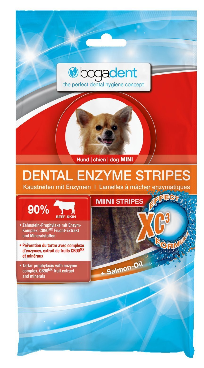 Bogadent Dental Enzyme Stripes Mini for Dogs 100 g - PawsPlanet Australia