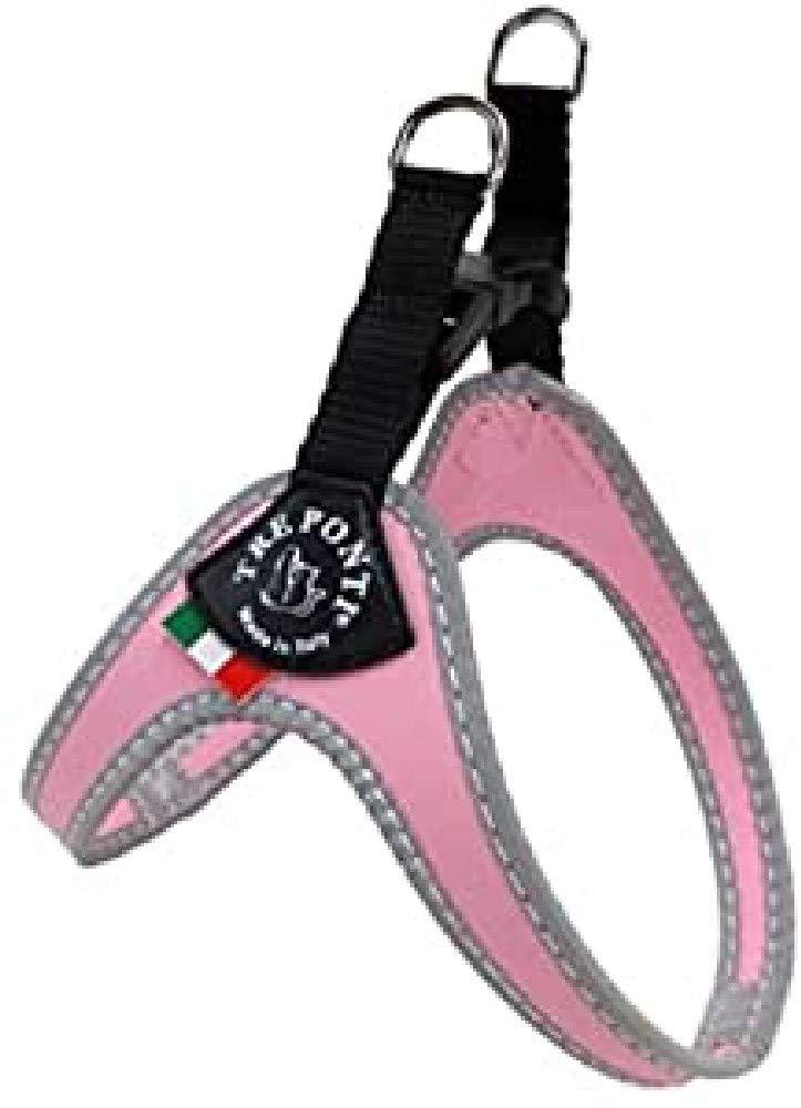 Tre Ponti Fibbia Small Dog Harness, 3.5 cm, Pink - PawsPlanet Australia