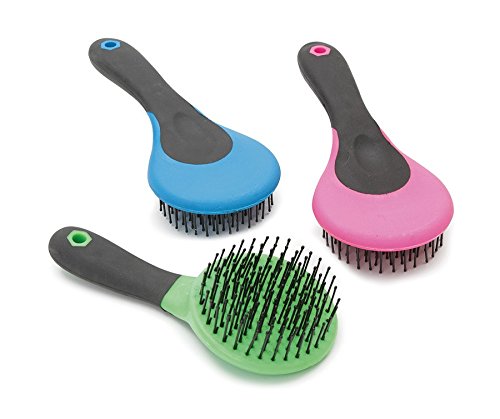 Shires 1366 Ezi-Groom Grip Mane and Tail Brush Bright Blue - PawsPlanet Australia