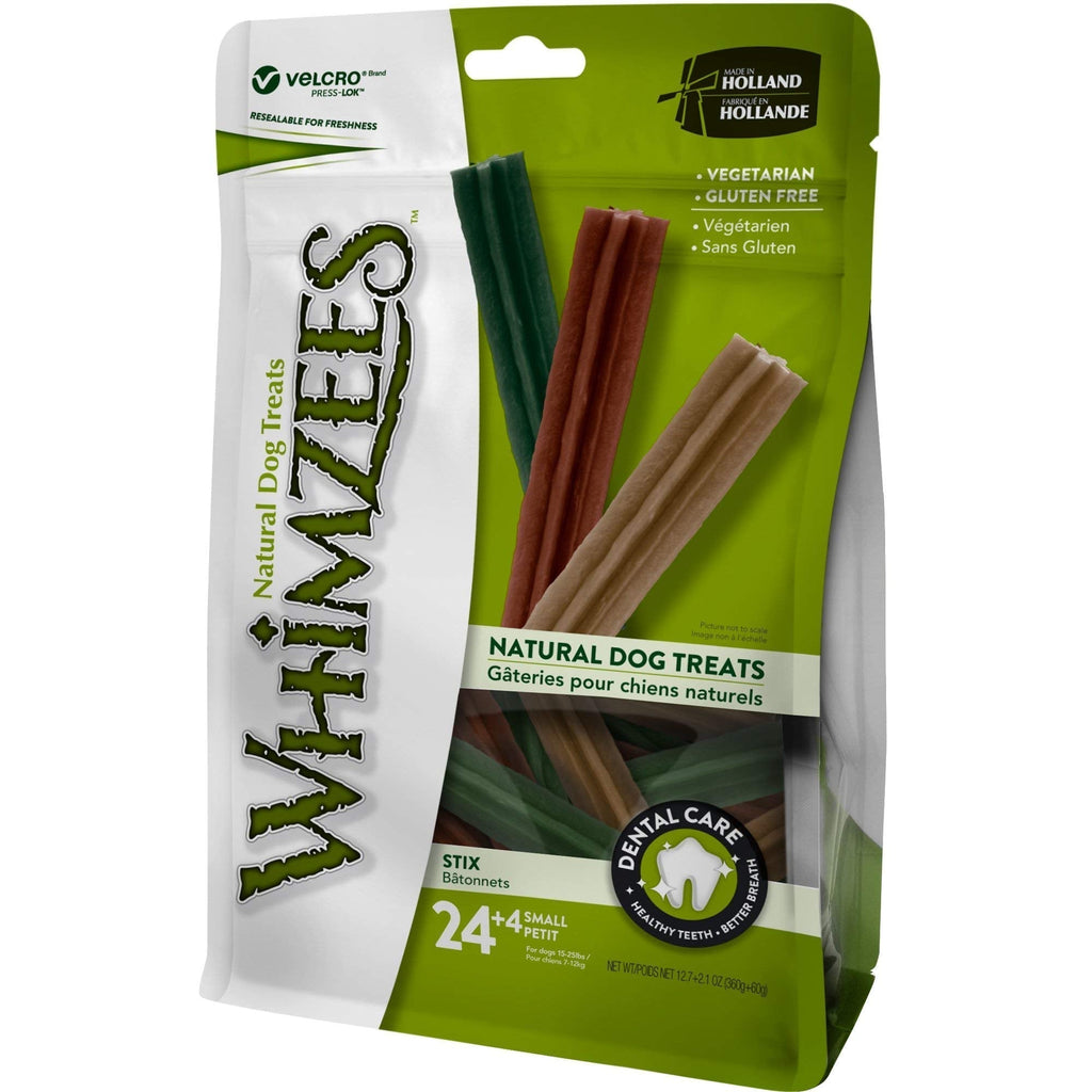WHIMZEES Natural Dental Dog Chews Long lasting, Small Stix, 28 Pieces Vegetable 6 Adult S - Dogs 7-12kg Standard Packaging - PawsPlanet Australia