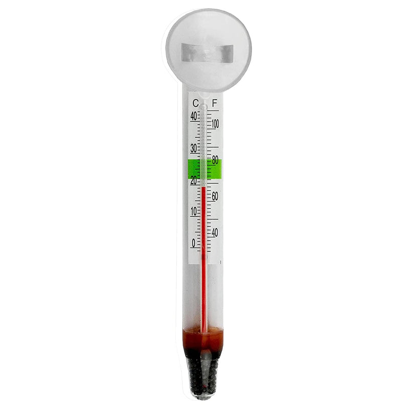 Glass Aquarium Thermometer with Safe Zone Section and Suction Cup – for Tropical Freshwater and Marine Saltwater Aquariums - PawsPlanet Australia