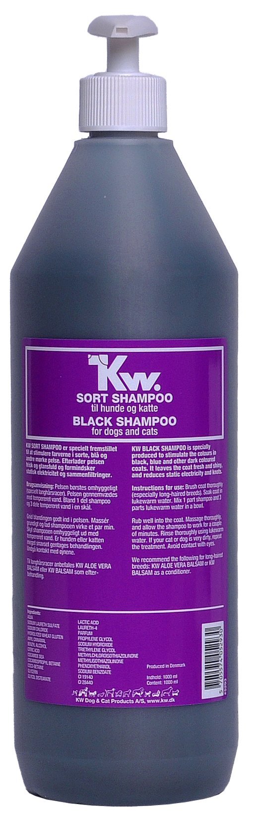 KW Grooming Shampoo, Black, 1000 ml 1000_ml Black_shampoo - PawsPlanet Australia