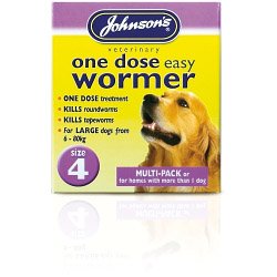 Johnsons Vet One Dose Easy Wormer Size 4 8 x 500mg Tablets (200757) - PawsPlanet Australia