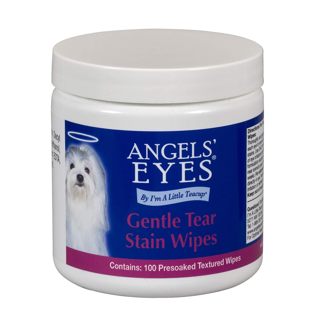 Angel's Eyes Gentle Tear Stain Wipes for Dogs - 100 Ct - Presoaked Textured - PawsPlanet Australia