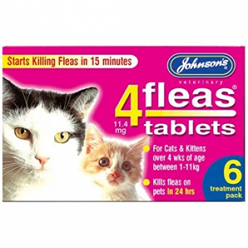 Johnsons 4Fleas Cat Flea Tablets (6 pk) - PawsPlanet Australia