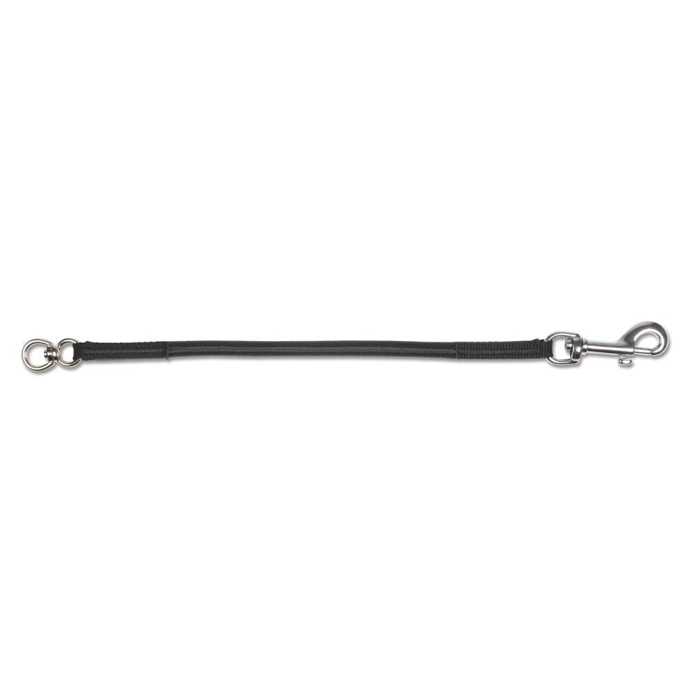 Ancol Bungee Shock Absorber Lead Extension (37cm) (Black/Silver) - PawsPlanet Australia