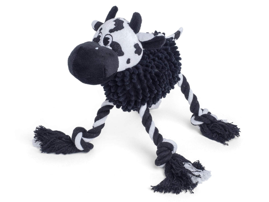 Petface Farmyard Buddies Noodle Cow Dog Toy - PawsPlanet Australia