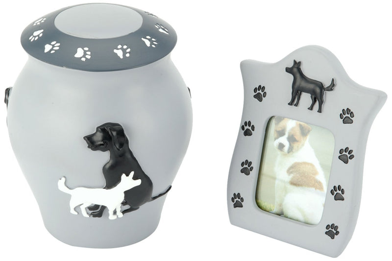 Urns UK Cremation Ashes Dog Urn with Matching Photo Frame - PawsPlanet Australia