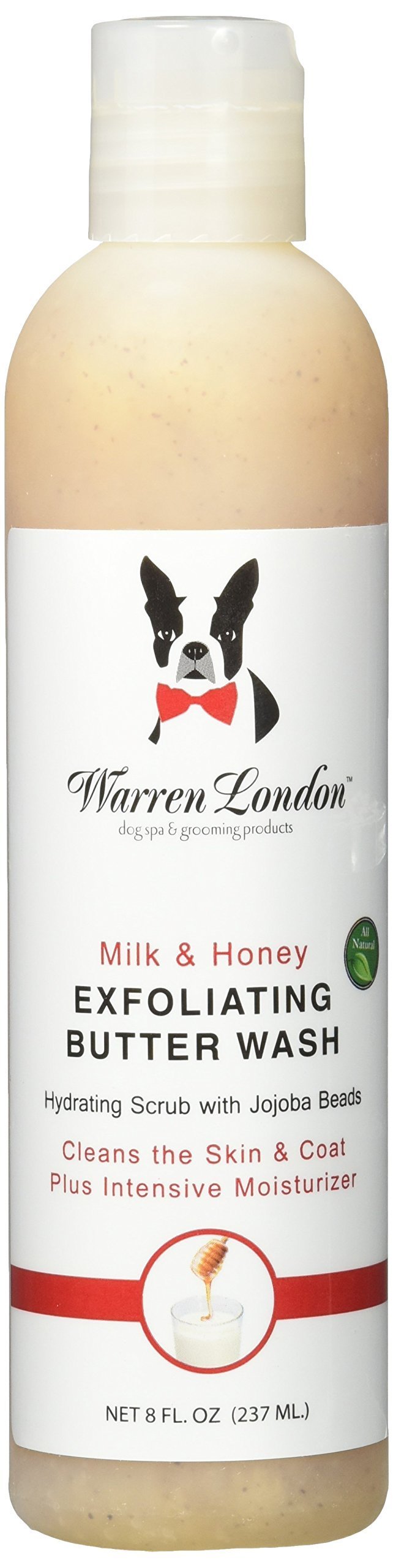 [Australia] - Warren London Exfoliating Butter Wash Dog Shampoo - Made in USA - Conditions and Scrubs Dry Skin & Coat Milk & Honey 8 Ounce 