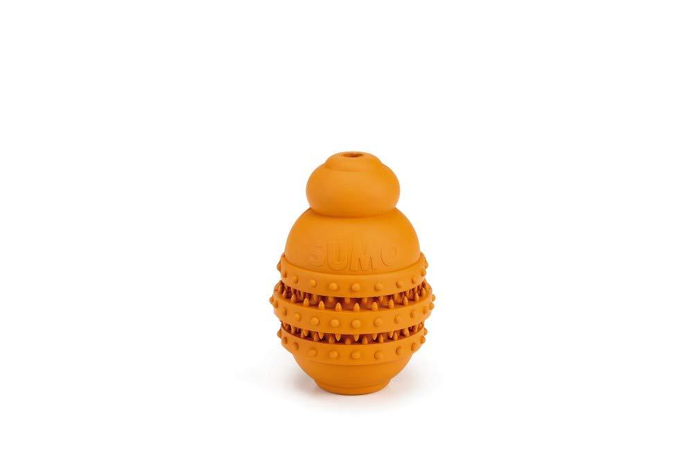 Beeztees Sumo Play Dental Dog Toy, 6 x 6 x 8.5 cm, Orange - PawsPlanet Australia