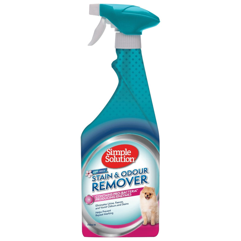 Simple Solution Pet Stain and Odour Remover | Enzymatic Cleaner with Pro-Bacteria Cleaning Power |Spring Breeze Spring Breeze - PawsPlanet Australia