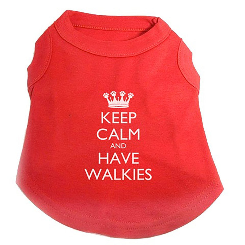 Keep Calm Dog T-Shirt, Medium red M - PawsPlanet Australia