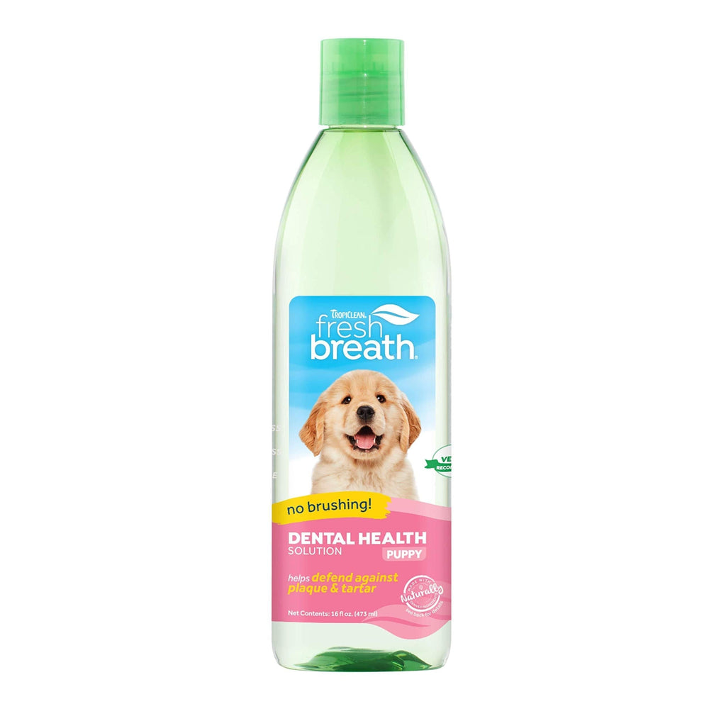 Fresh Breath by TropiClean Oral Care Water Additive for Puppies, 16oz - Made in USA - PawsPlanet Australia