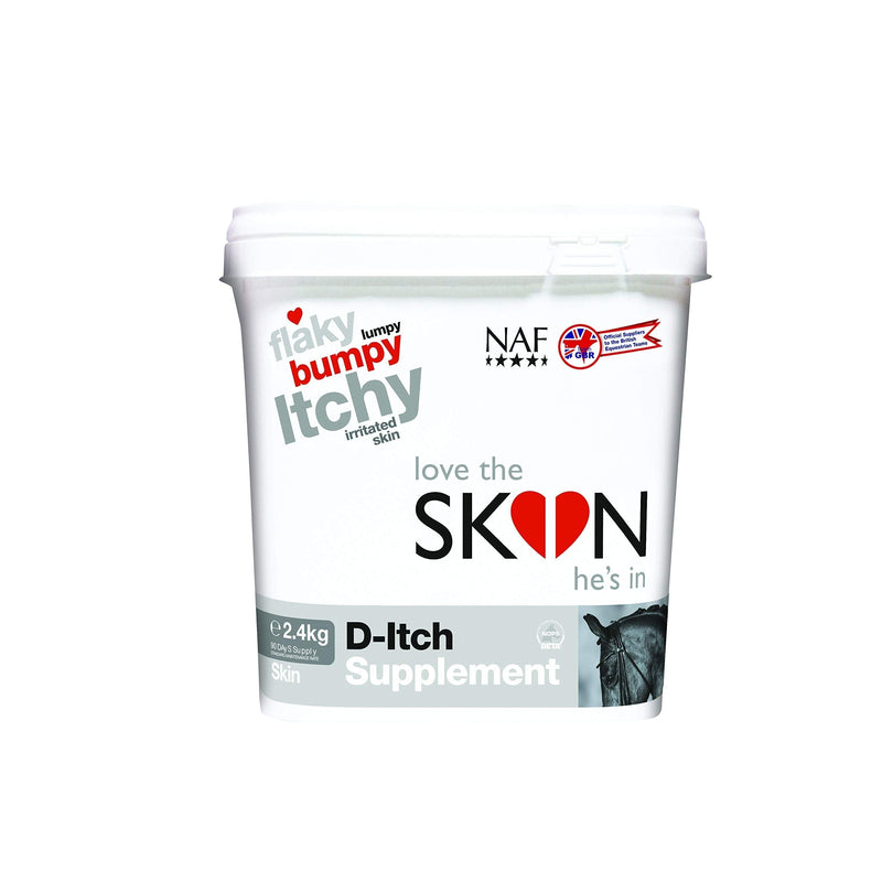 NAF Love the Skin He's In D-Itch Horse Pony Equine Fly Midge Flaky Supplement Clear 780 g (Pack of 1) - PawsPlanet Australia