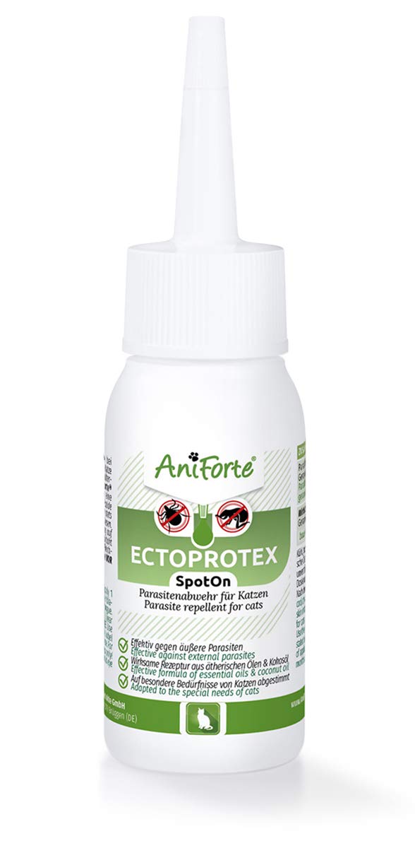 AniForte Ectoprotex cat - Spot On for cats, Tick protection & parasite repellent, Long lasting repellent for ticks, fleas, mites, Effective protection against ticks, Easy application - 50ml - PawsPlanet Australia