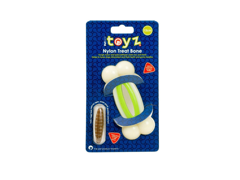 Toyz by Petface Nylon Treat Bone Chew Toy, 12 cm Medium - PawsPlanet Australia