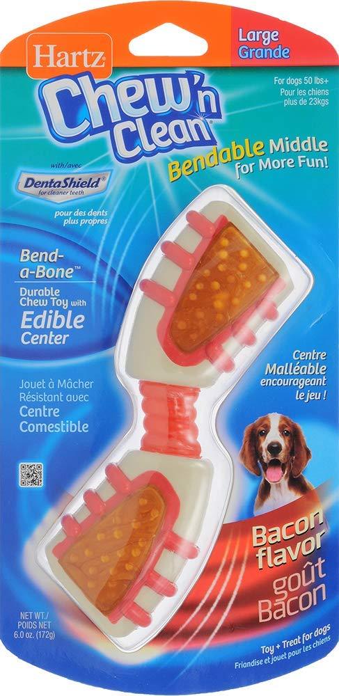 Hartz Chew'n Clean Bendable Middle Bacon Flavour Dog Dentail Shield - PawsPlanet Australia