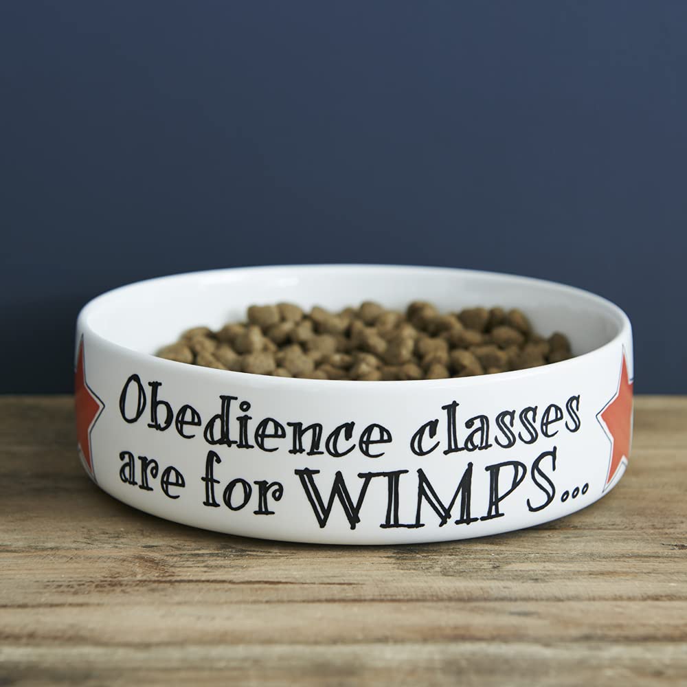 Obedience Classes are for Wimps large dog bowl - PawsPlanet Australia