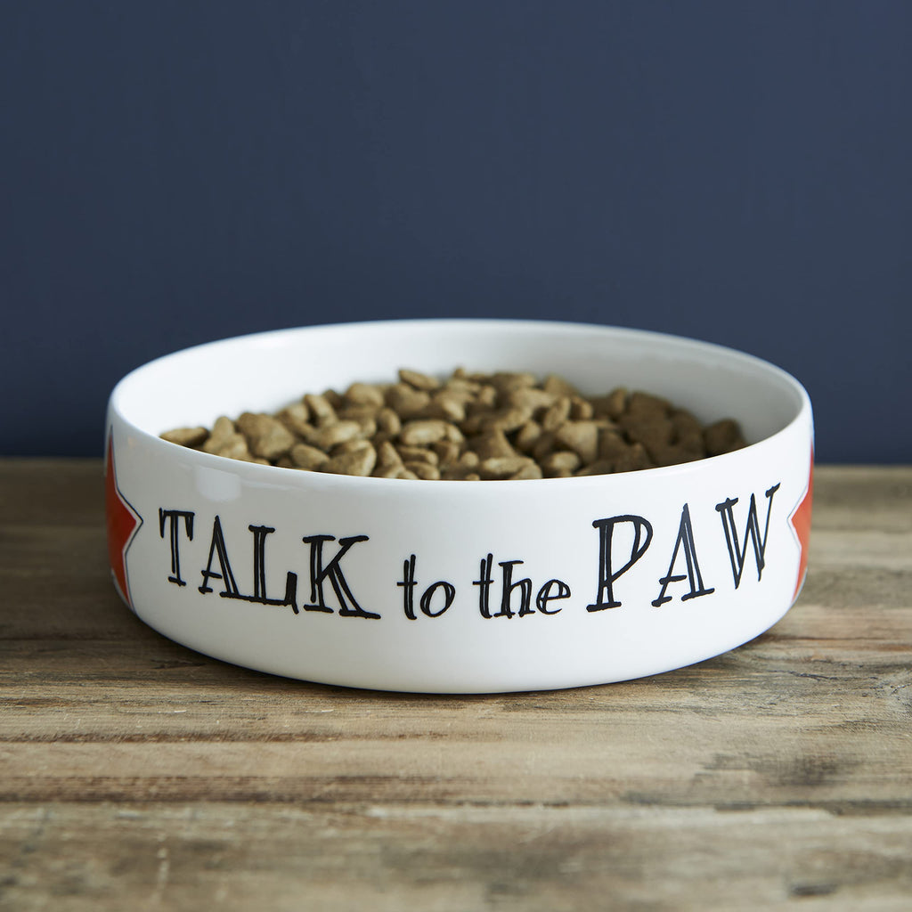 Talk to the Paw large dog bowl - PawsPlanet Australia