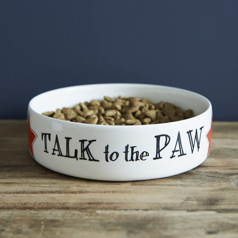 Talk to the Paw large dog bowl - PawsPlanet Australia