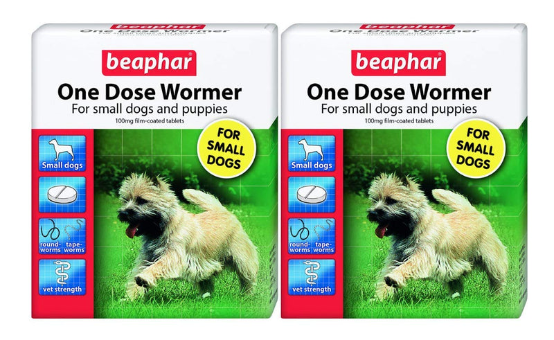 (2 Pack) Beaphar - One Dose Wormer for Small Dogs & Puppies 3 Tabs - PawsPlanet Australia