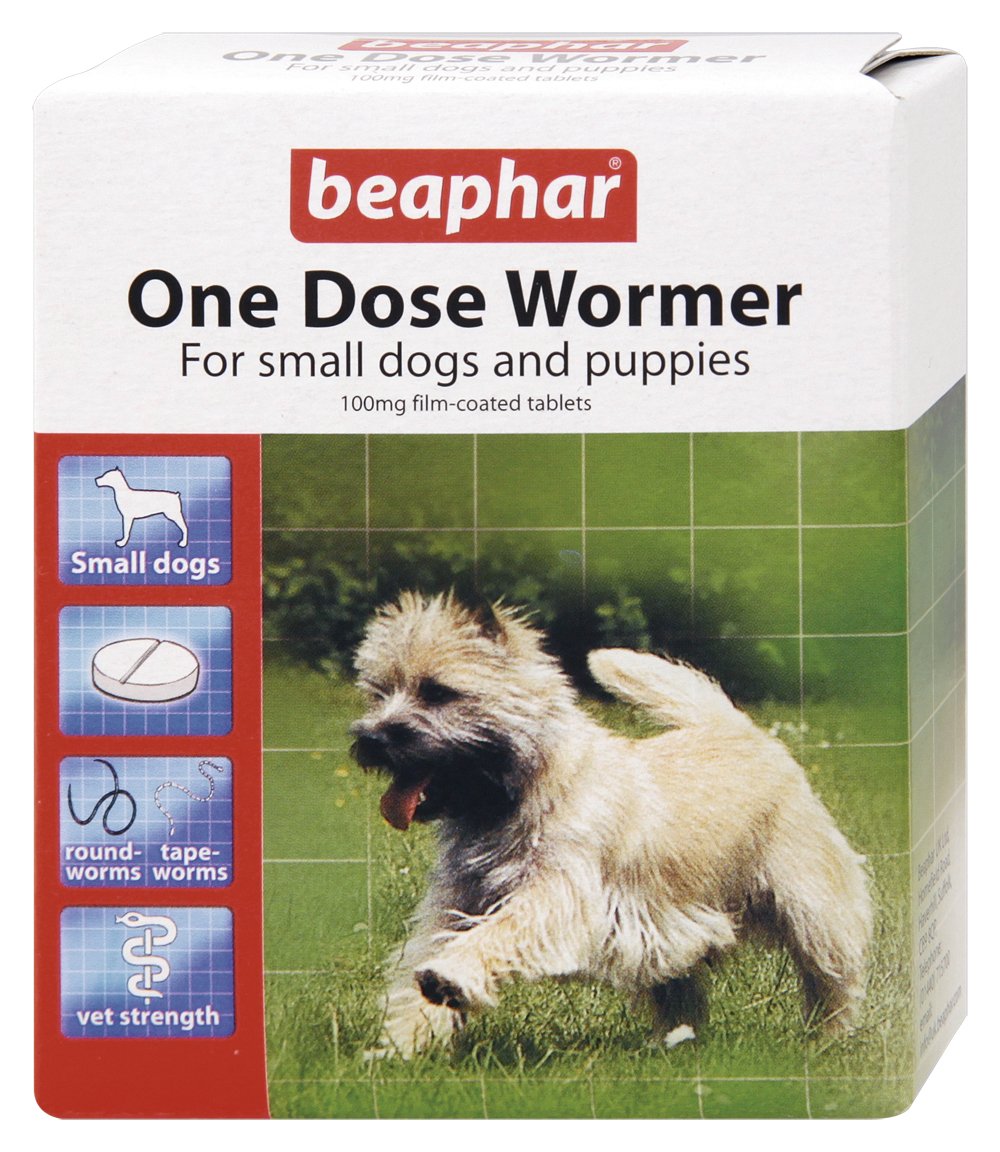 (6 Pack) Beaphar - One Dose Wormer for Small Dogs & Puppies 3 Tabs - PawsPlanet Australia