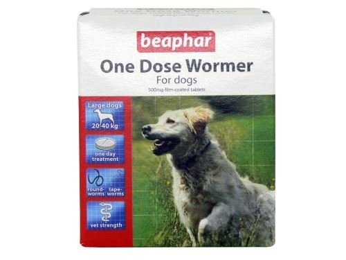 (4 Pack) Beaphar - One Dose Wormer for Large Dogs 4 Tabs - PawsPlanet Australia