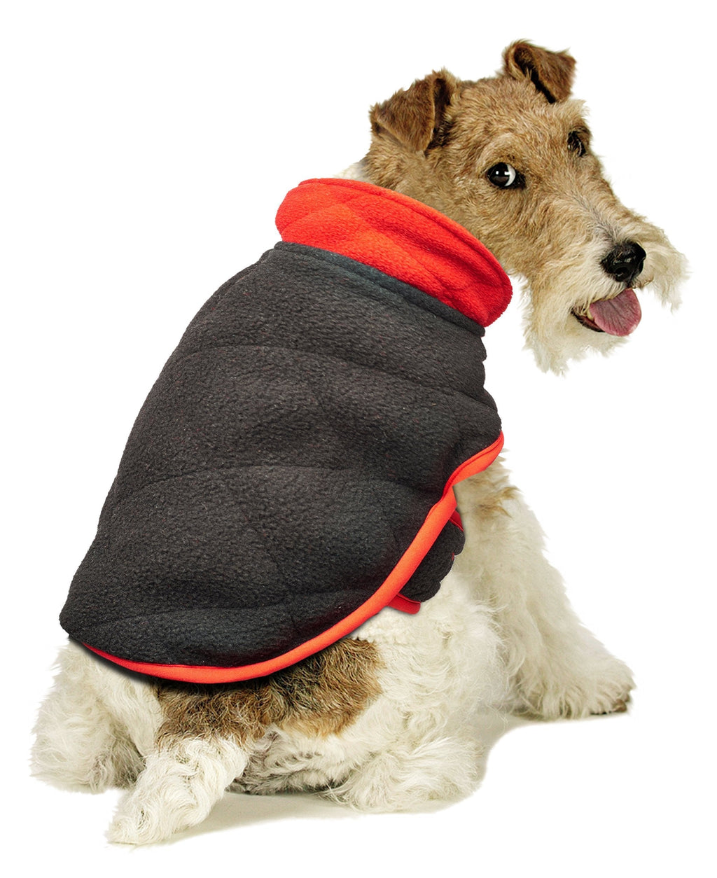 Pistachio Pet - Reversible, Double Layer, Fleece Quilted Dog Coat (Large, Black) L - PawsPlanet Australia