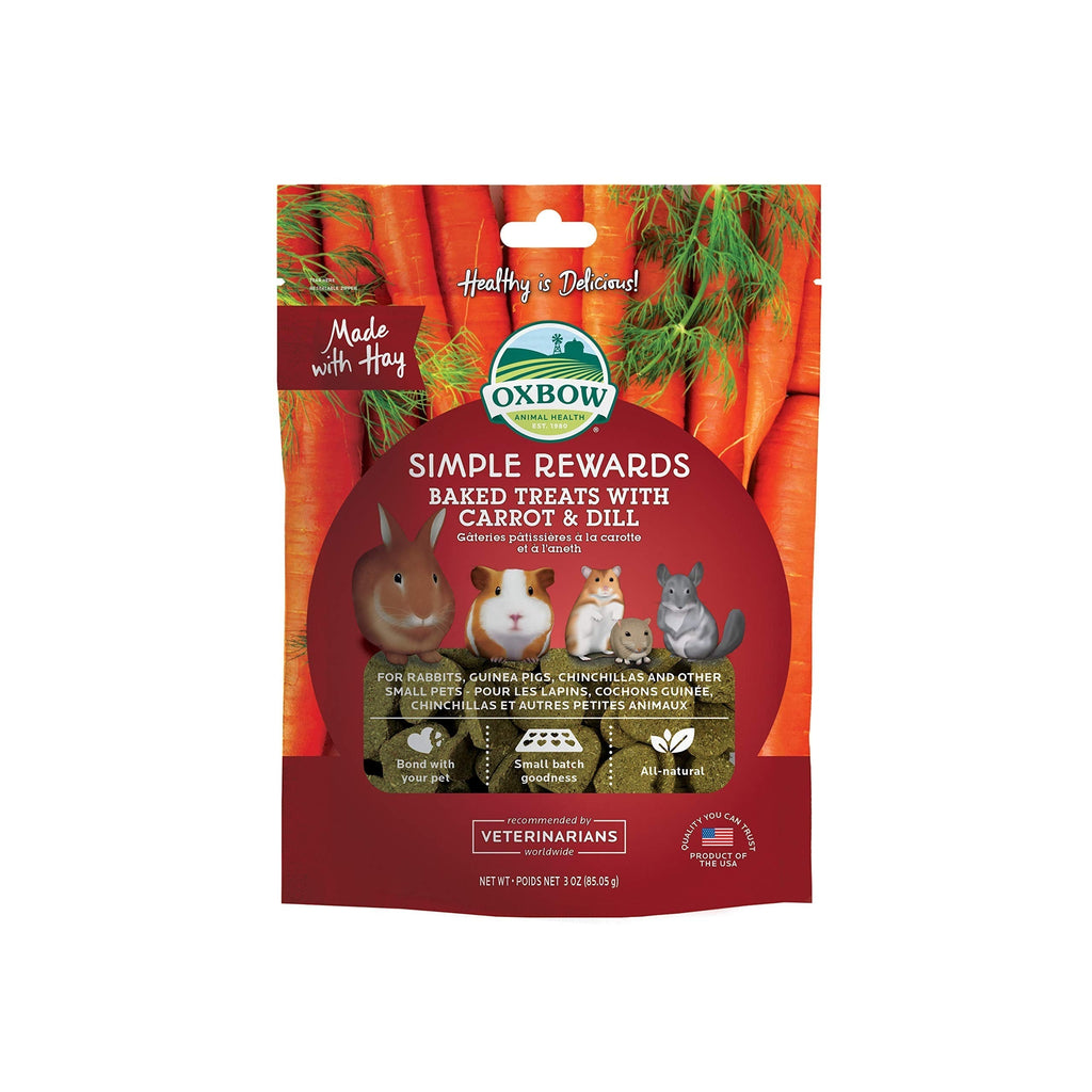 Oxbow Carrot and Dill Simple Rewards Baked Treats 56.7 g (Pack of 1) May Vary - PawsPlanet Australia