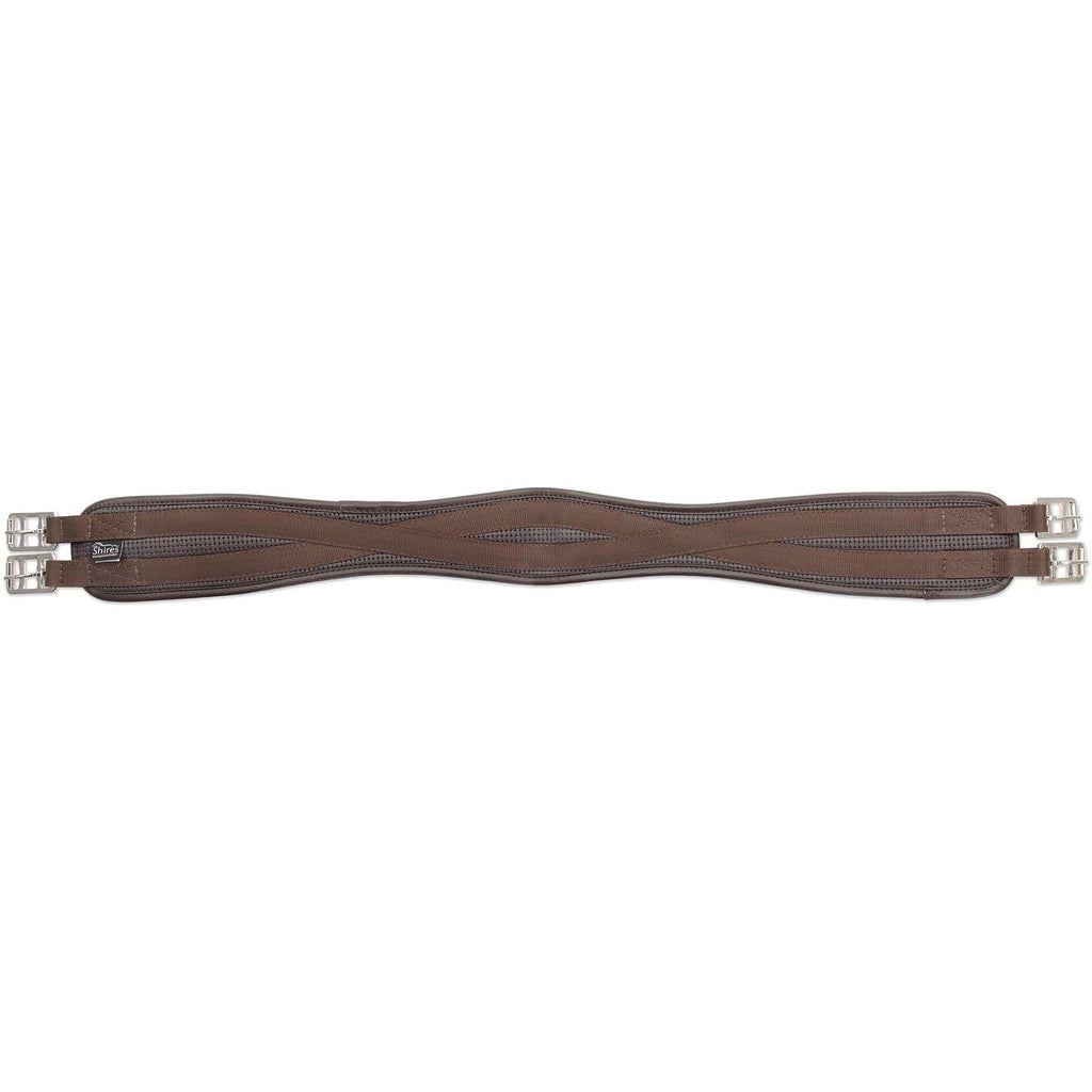 Shires Anti Chafe Contour girth no elastic 480e 40 Brown - PawsPlanet Australia