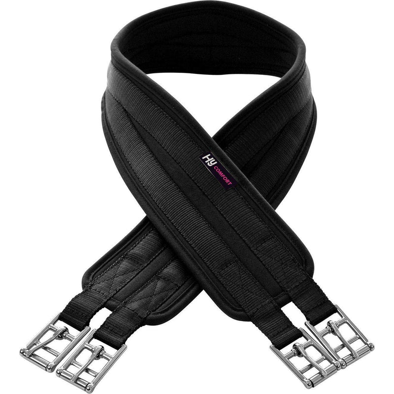 HyCOMFORT Cushion Girth Black 52 inch - PawsPlanet Australia