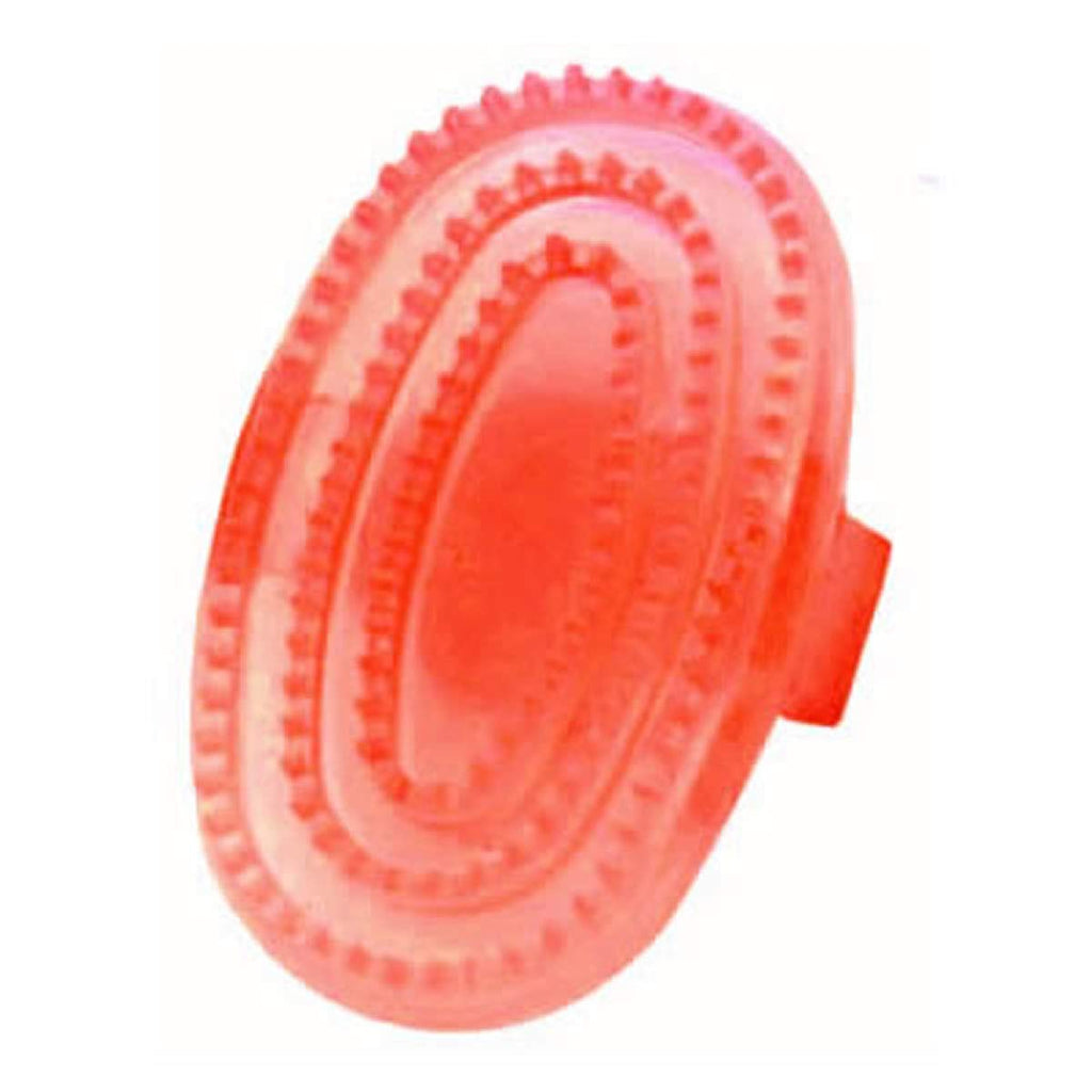 Lincoln Synthetic Rubber Curry Comb - Pink - Large - PawsPlanet Australia