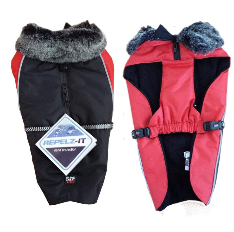 Dog Gone Smart Aspen Jackets Black/Red 8" - PawsPlanet Australia
