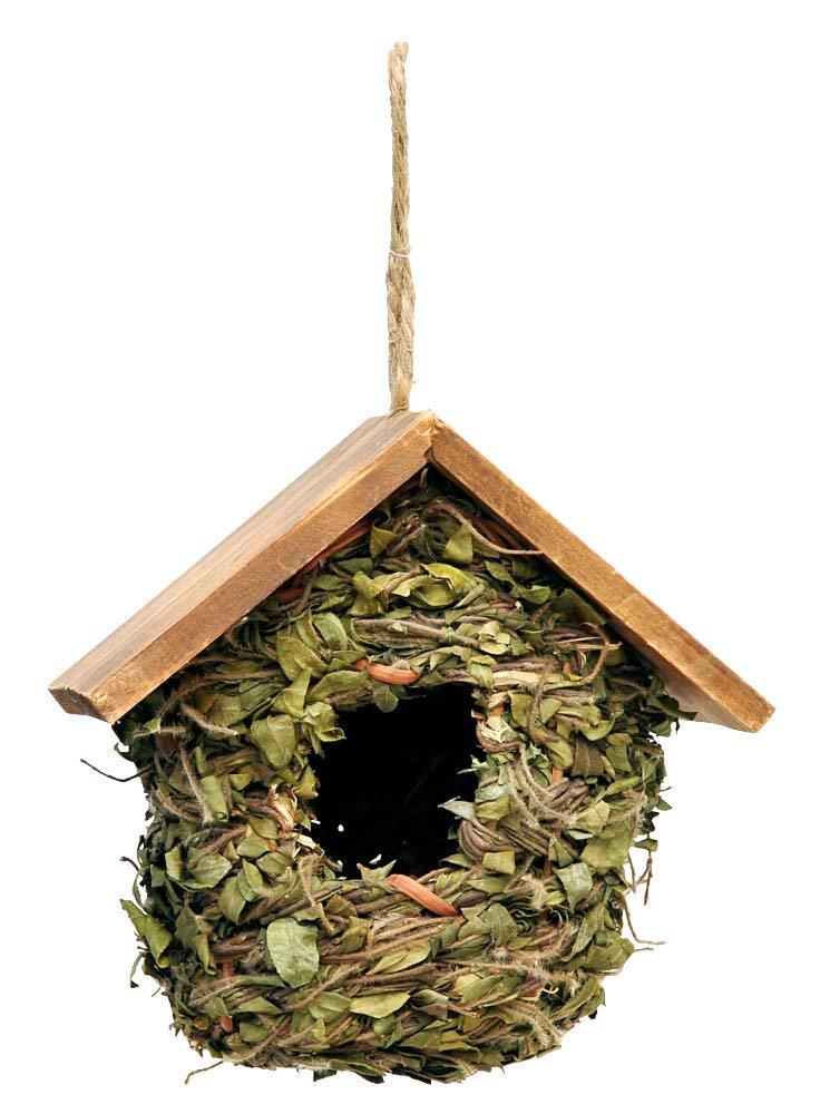 Verdemax 5757 Leaves and Wooden Roof House for Small Birds - PawsPlanet Australia