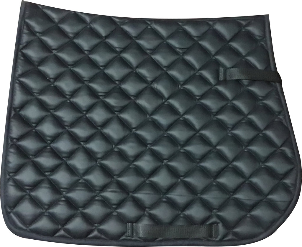 EQUESTRIAN HORSE RIDING SOFT FULL SADDLE PAD CLOTH NUMNAH WITH FLEECE LINNING Black S - PawsPlanet Australia