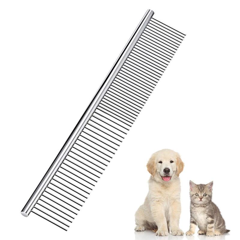 EQLEF® BIG Stainless Steel Pets Grooming Comb for BIG Cats / Dogs / Horses / Rabbits / Hamsters 19cm Metal Dog Comb for Coarse (Large) L - PawsPlanet Australia