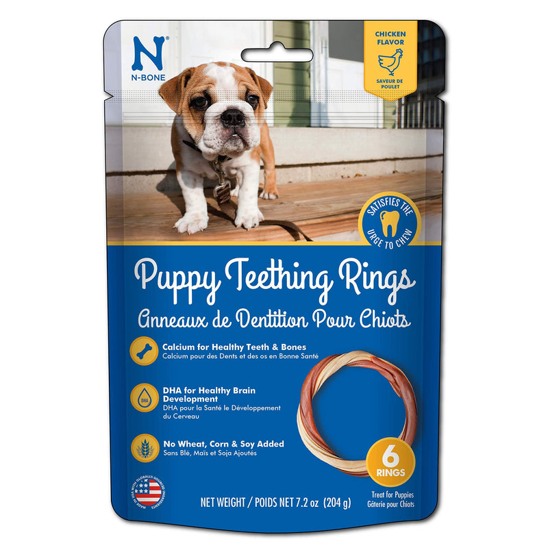 N-Bone Puppy Teething Ring Chicken Flavor (6 rings) - PawsPlanet Australia