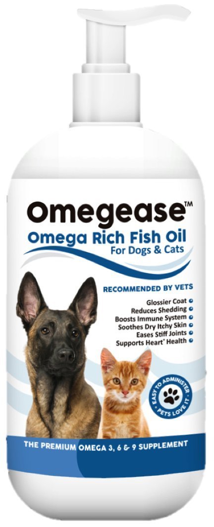 100% Pure Omega 3, 6 & 9 Fish Oil for Dogs and Cats - Best For Skin, Coat, Joint, Heart & Brain Health. Soothes Itches. From Wild Caught Fish - Better Source of DHA & EPA Than Farmed Scottish Salmon Oil. 500 ml (Pack of 1) - PawsPlanet Australia