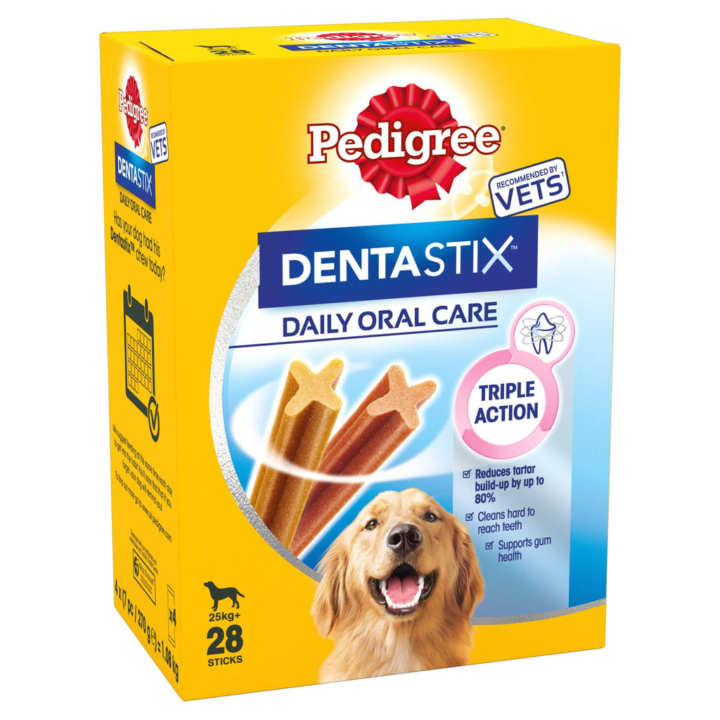 Pedigree Dentastix - Daily Dental Care Chews - Dog Treats for Large Dogs - 112 Sticks (Pack of 4) - PawsPlanet Australia