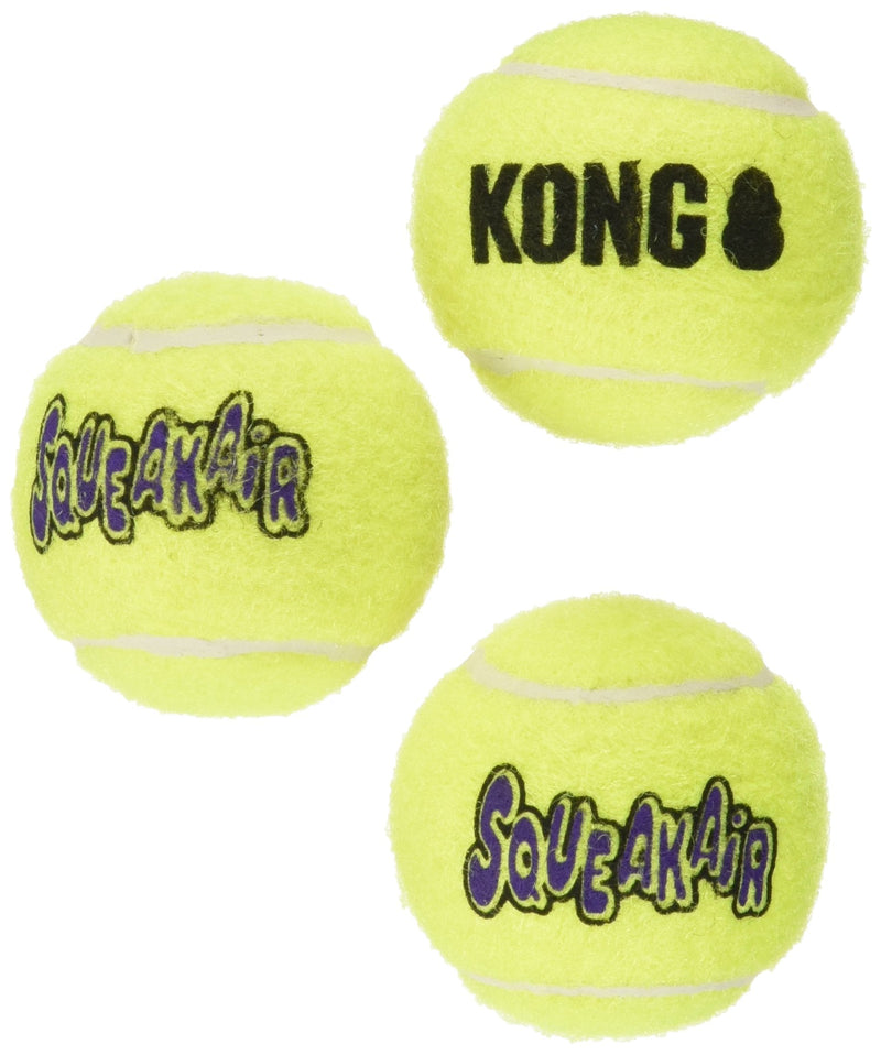 KONG3 Piece Air Squeaker Tennis Balls (3 Pack), Small S - PawsPlanet Australia