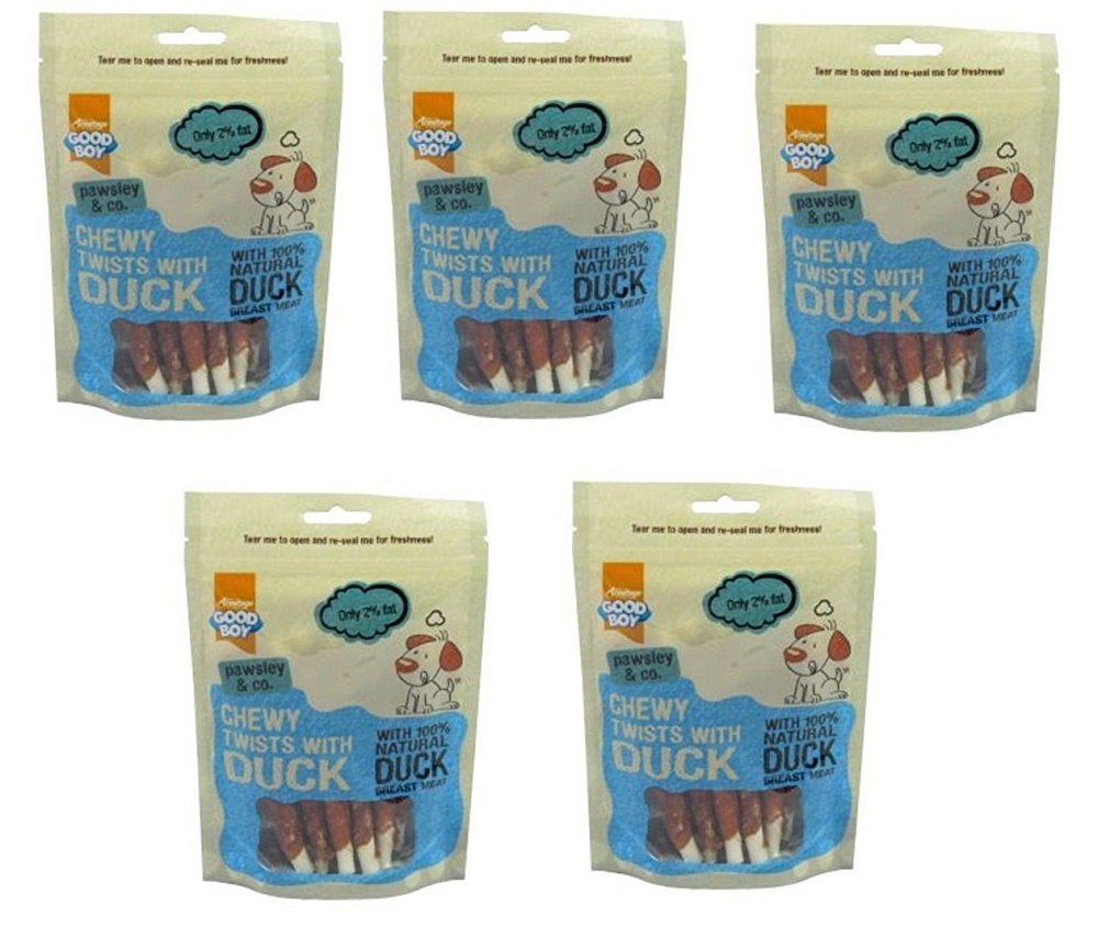 Good Boy Pawsley & Co Chewy Twists with Duck 90g (5 Pack) - PawsPlanet Australia