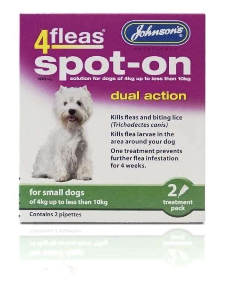 Johnson's 4Fleas Spot On Dual Action for Small Dogs - PawsPlanet Australia