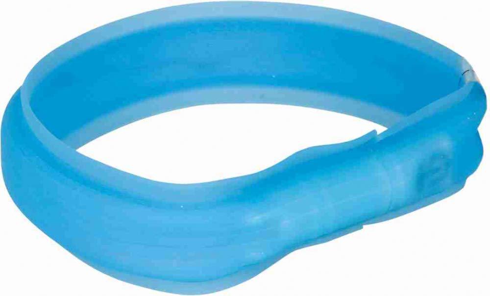 Safer Life Flash light band USB, XS-S: 35 cm/30 mm, blue - PawsPlanet Australia